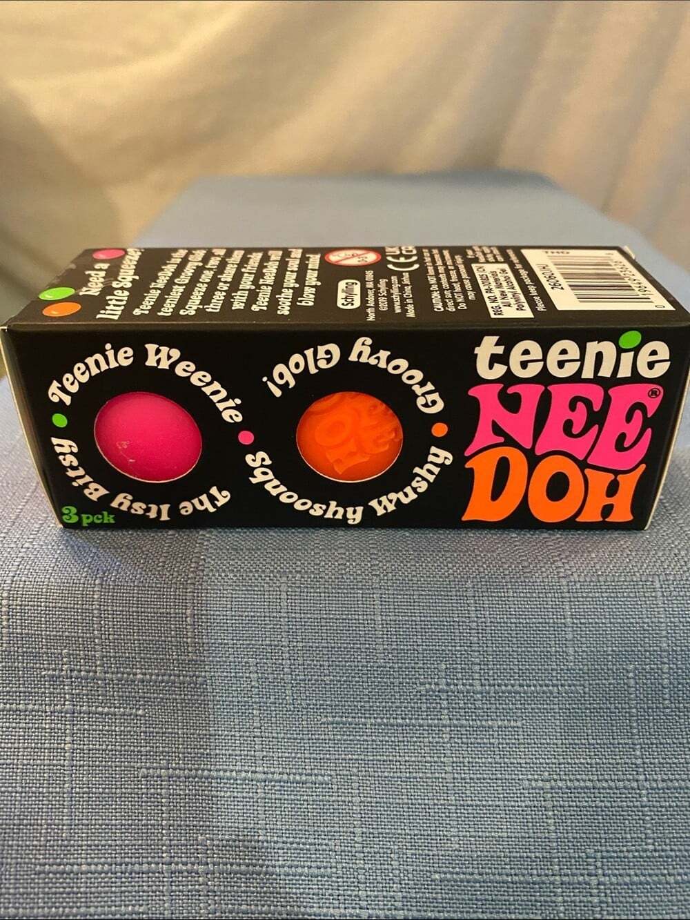 NeeDoh teenie 3-Pack groovy glob - orange, blue, pink NIB - Picture 3 of 3